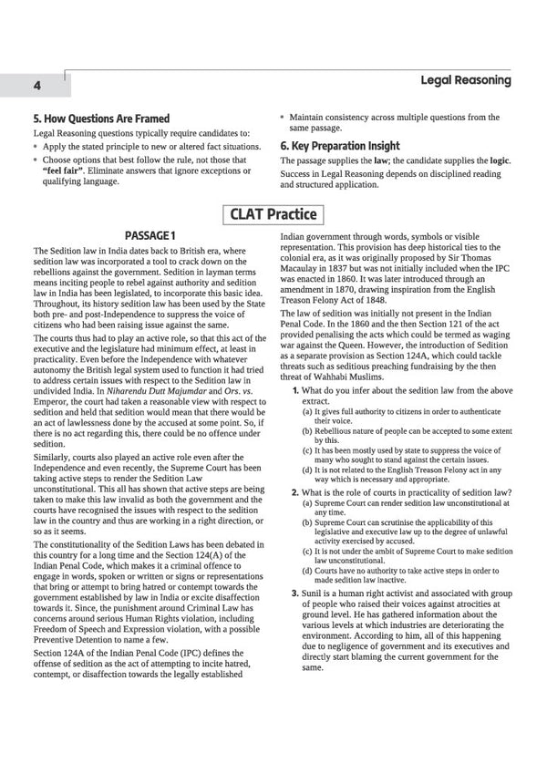 CLAT conqueror book contents with MCQs and practice sets