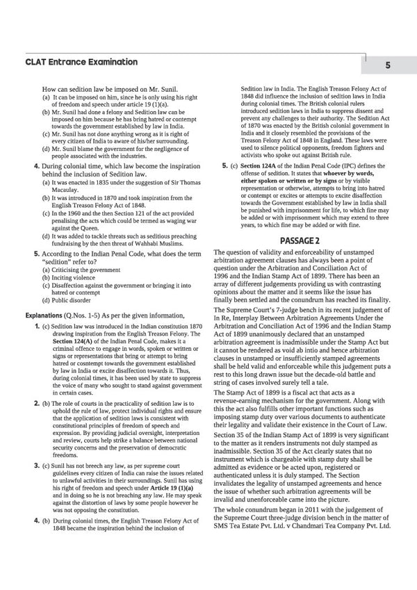 CLAT conqueror book contents with MCQs and practice sets