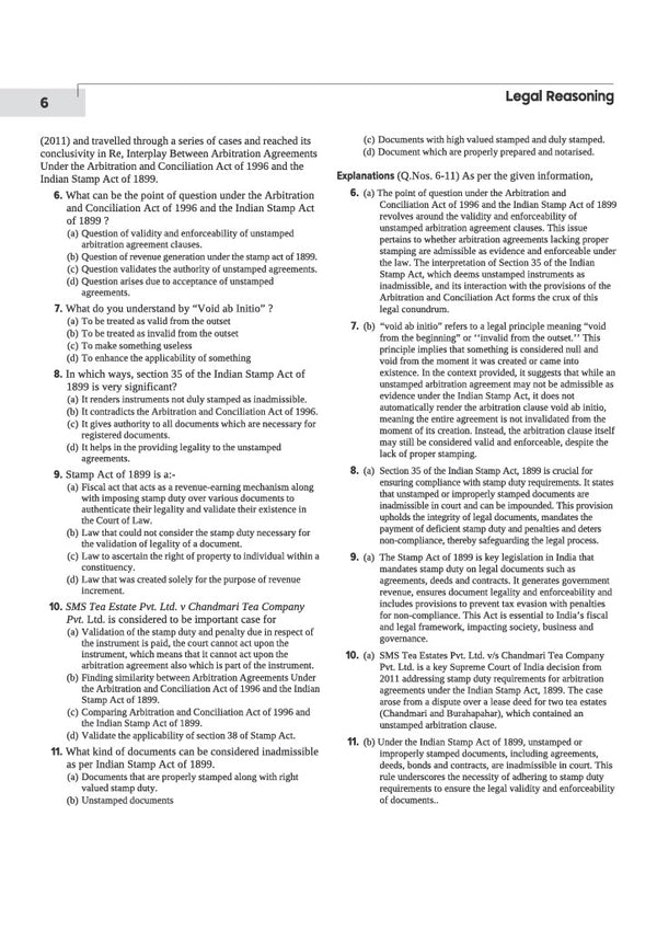 CLAT conqueror book contents with MCQs and practice sets