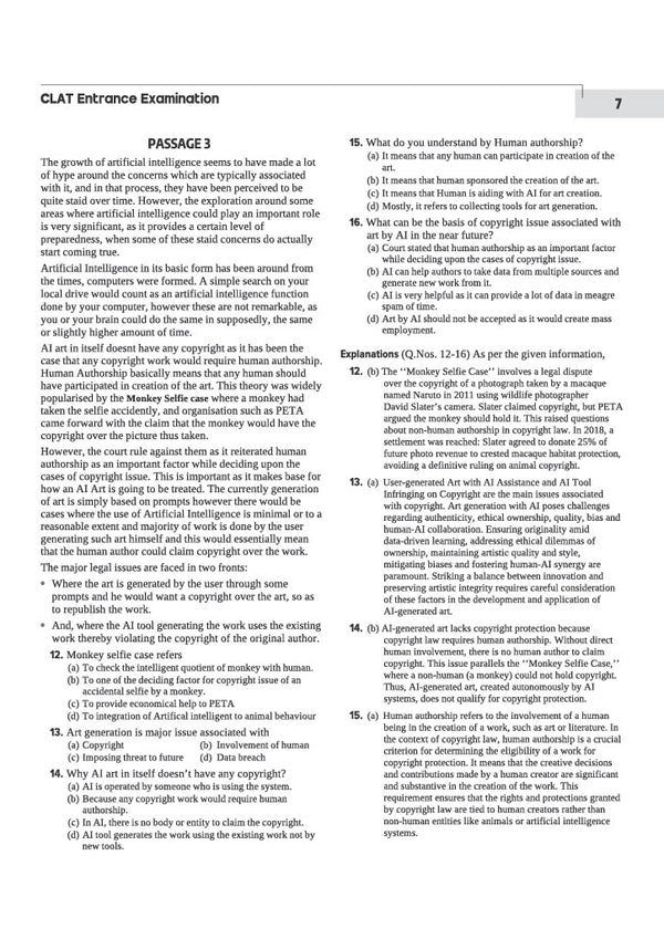 CLAT conqueror book contents with MCQs and practice sets