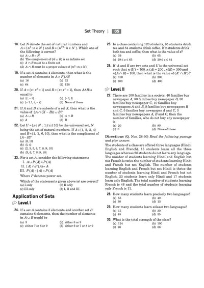 NDA NA mathematics book chapterwise contents and MCQs