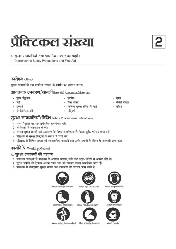 NSQF RAC practical book table of contents Hindi medium