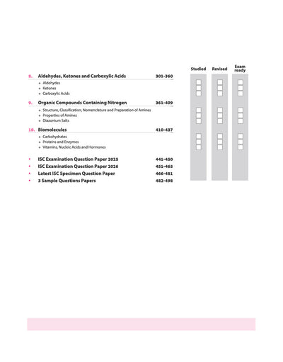 ISC All in One Chemistry Class 12 Exam 2027 | Complete Study Guide with Internal Assessment | Theory, Chapter Exercises, Sample Papers & Exam Questions