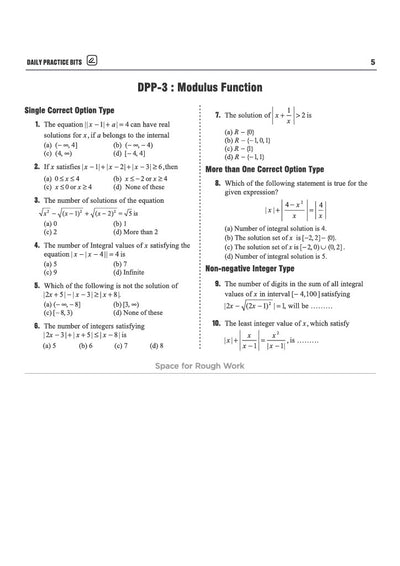 Chapter 1 Basic Maths textbook page from Arihant Prep Master JEE Main and Advanced Mathematics Class 11 displaying DPP-1 on Number System featuring single correct, more than one correct, and non-negative integer type problems on factors, arithmetic progressions, LCM applications, prime factors, and modular arithmetic remainder theorems with space for rough work