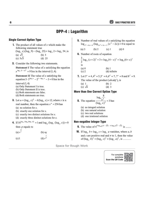 Chapter 1 Basic Maths textbook page from Arihant Prep Master JEE Main and Advanced Mathematics Class 11 displaying DPP-1 on Number System featuring single correct, more than one correct, and non-negative integer type problems on factors, arithmetic progressions, LCM applications, prime factors, and modular arithmetic remainder theorems with space for rough work
