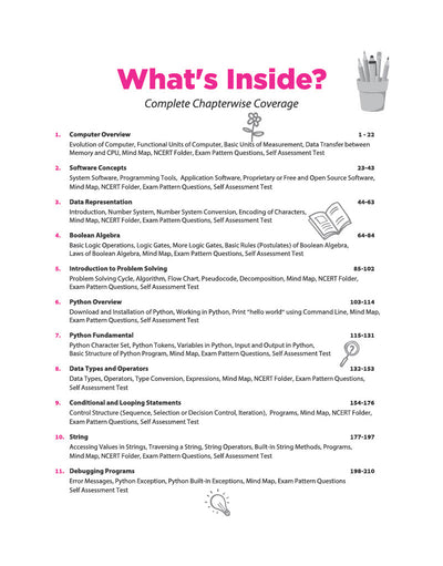 All in One Computer Science Class 11 for CBSE Exam 2026-27 | NCERT Based Complete Theory, Practice Exercises, CBQs, A-R, Sample Papers & Mind Maps | Revised Edition as per Latest Syllabus