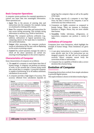All in One Computer Science Class 11 for CBSE Exam 2026-27 | NCERT Based Complete Theory, Practice Exercises, CBQs, A-R, Sample Papers & Mind Maps | Revised Edition as per Latest Syllabus