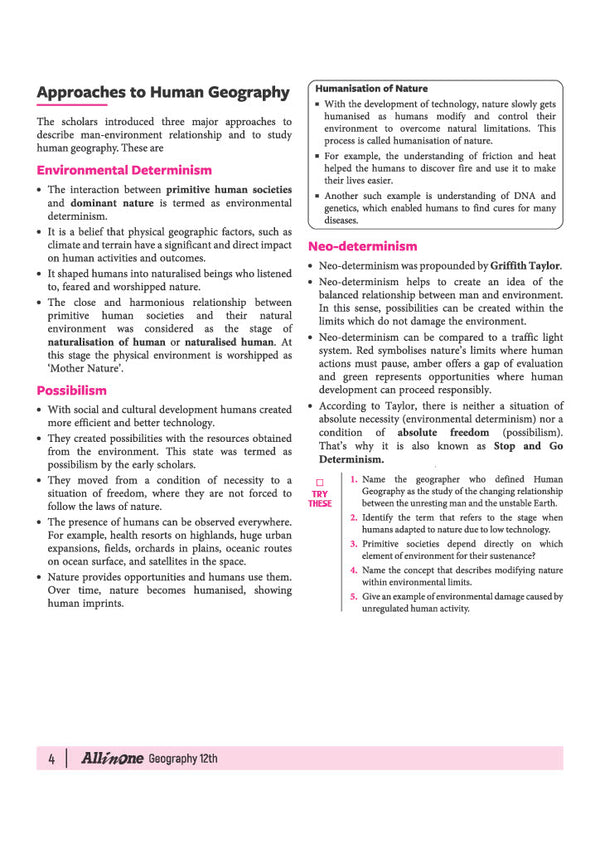 All in One Geography Class 12 for CBSE Exam 2026-27 | NCERT Based Complete Theory, Practice Exercises, CBQs, A-R, Sample Papers & Mind Maps | Revised Edition as per Latest Syllabus