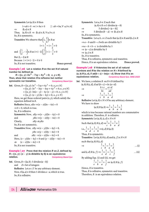All in One Mathematics Class 12 for CBSE Exam 2026-27 | NCERT Based Complete Theory, Practice Exercises, CBQs, A-R, Sample Papers & Mind Maps | Revised Edition as per Latest Syllabus