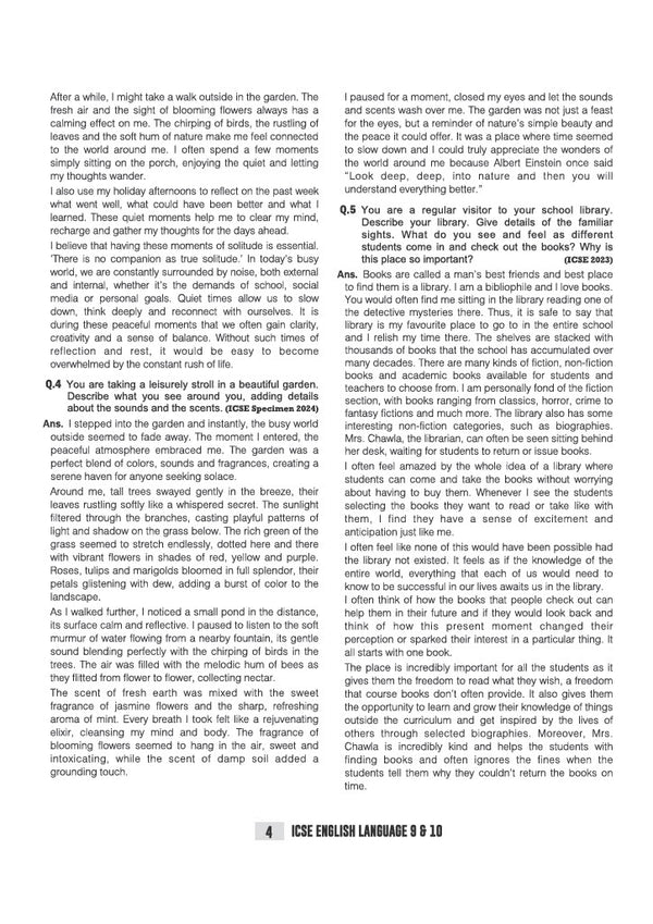 ICSE English Language (Paper I)  Class 9 & 10 Exam | Quick Theory, Exam Pattern Questions & Sample Papers | As per Latest ICSE Syllabus | Que Bee 2nd Edition