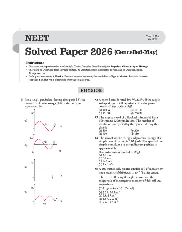 31 Original Papers NEET (UG) 2027 | 19 Years (2026–2008) Papers Including Re-NEET 2026 with 5000+ Real Questions | NTA Authenticated Answer Key & Detailed Explanations | NEET UG Confidence Booster