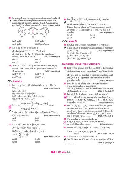 JEE Main Maths Chapterwise PYQ Sample Page with NTA Solutions