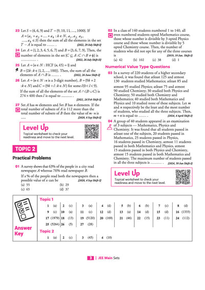JEE Main Maths Chapterwise PYQ Sample Page with NTA Solutions