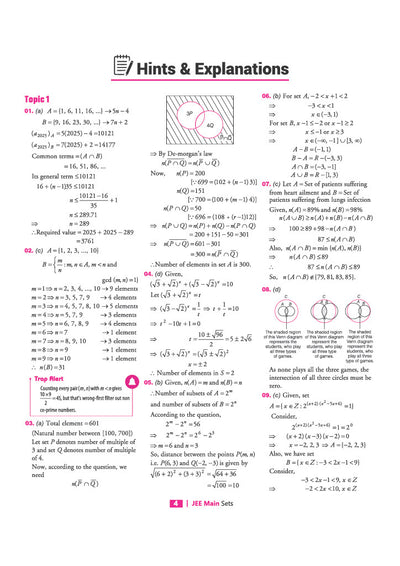 JEE Main Maths Chapterwise PYQ Sample Page with NTA Solutions