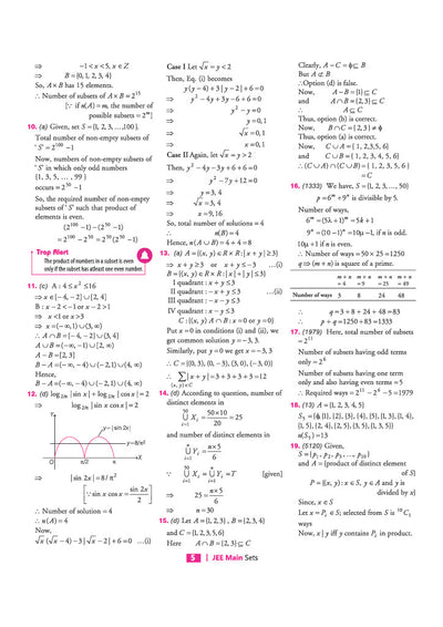 JEE Main Maths Chapterwise PYQ Sample Page with NTA Solutions