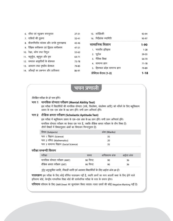 Himachal Pradesh NMMS 2026-27 | Study Guide for Class 8 | MAT & SAT Based Preparation | Includes Chapterwise Notes, Exam Pattern Questions, 2 Practice Sets & Latest Solved Paper 2026 | Hindi Medium