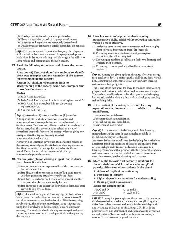 CTET 35 Solved Papers (2026–2015) Paper 2 (Class 6-8) Maths & Science | Detailed Solutions & Authenticated Official Answer Keys | Latest Edition for CTET Preparation