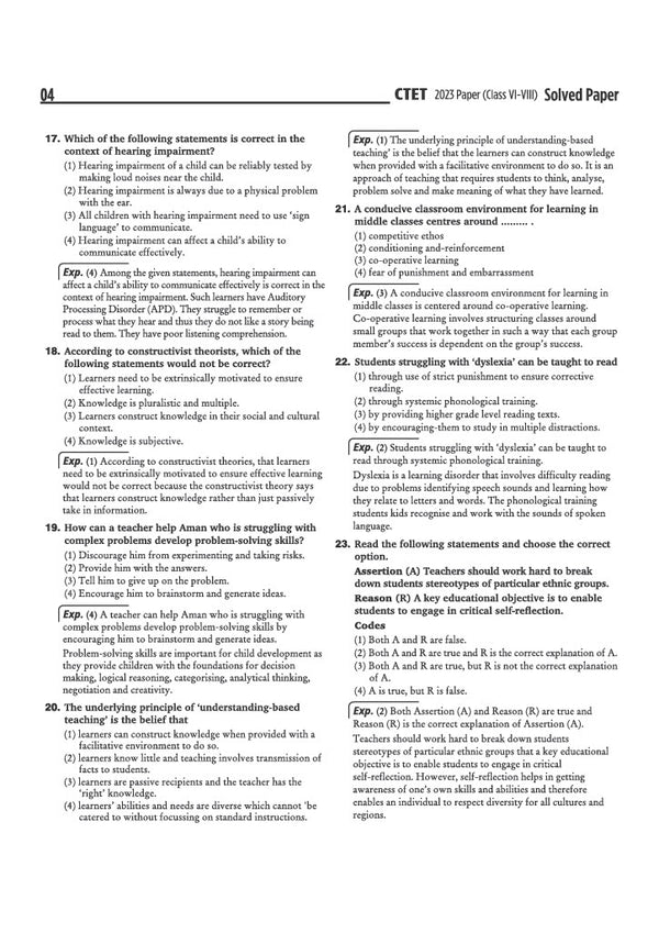 CTET 35 Solved Papers (2026–2015) Paper 2 (Class 6-8) Maths & Science | Detailed Solutions & Authenticated Official Answer Keys | Latest Edition for CTET Preparation