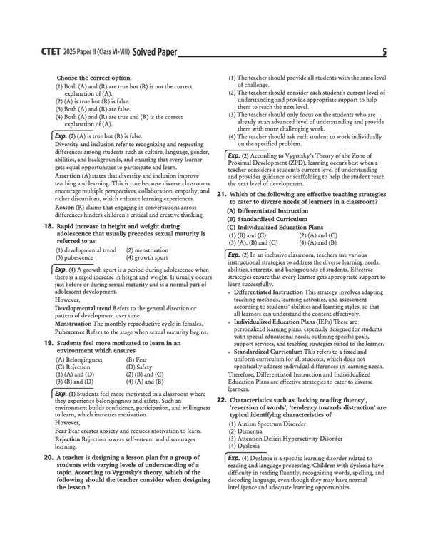 Success Master CTET 2026 Paper 2 (Class 6–8) Maths & Science | Child Development & Pedagogy, Mathematics, Science, English & Hindi | Chapterwise Smart Notes, 3000+ Exam-Based MCQs & Solved Papers