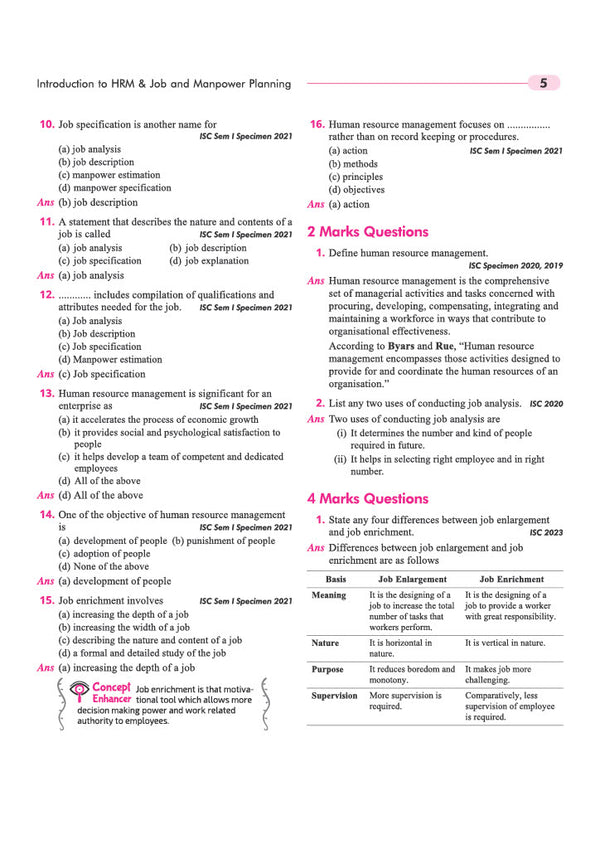 ISC Business Studies Class 12 Question Bank for Exam 2027 | 23 Years Chapterwise PYQs (2026–2004) with Detailed Step-by-Step Answers, Examiner's Comments, Smart Tips & 3 Sample Papers