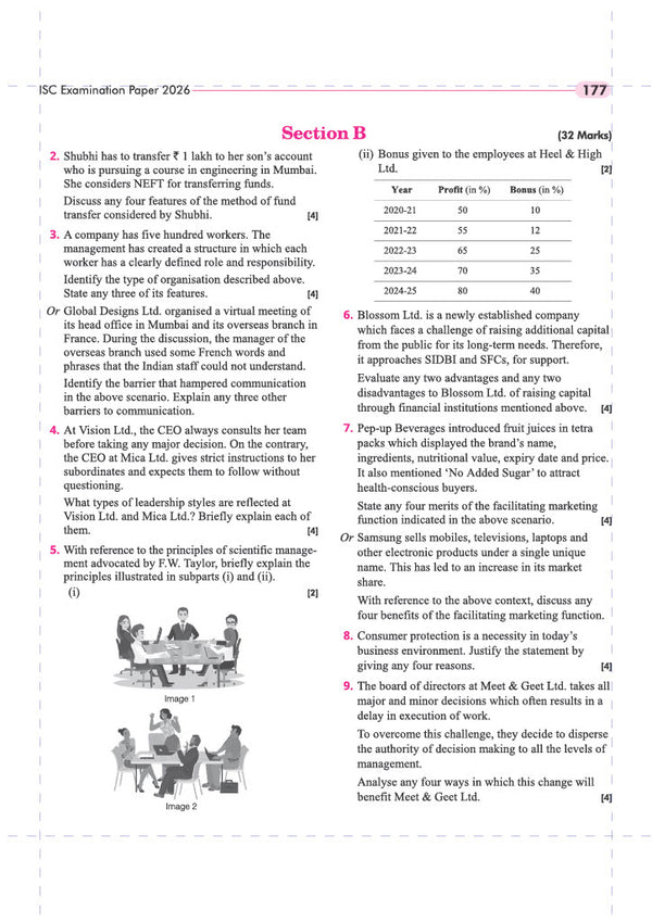 ISC Commerce Class 12 Question Bank for Exam 2027 | 26 Years Chapterwise PYQs (2026–2001) with Detailed Step-by-Step Answers, Examiner's Comments, Smart Tips & 3 Sample Papers