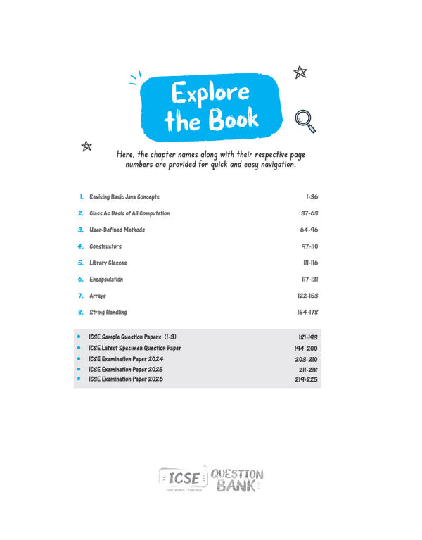 ICSE Computer Applications Class 10 Exam 2026 | 16 Years (2025-2010) Chapterwise, Topicwise Question Bank | Key Idea, Concept Enhancer with 3 Sample Question Papers