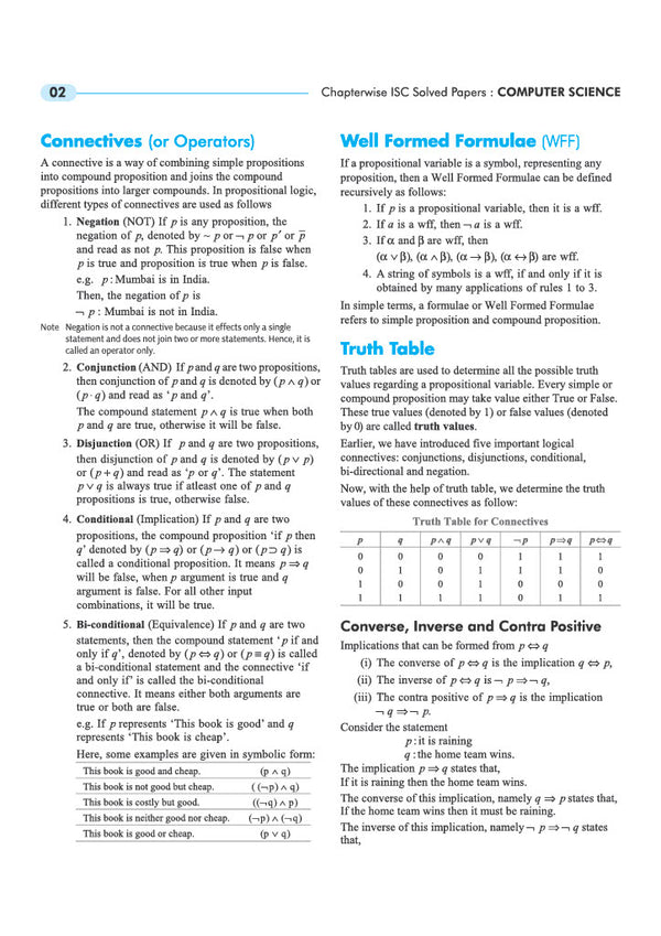 ISC Computer Science Class 12 Exam 2026 | 21 Years (2025-2005) Chapterwise, Topicwise Question Bank | Key Idea, Concept Enhancer with 3 Sample Question Papers