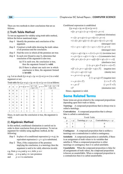 ISC Computer Science Class 12 Exam 2026 | 21 Years (2025-2005) Chapterwise, Topicwise Question Bank | Key Idea, Concept Enhancer with 3 Sample Question Papers