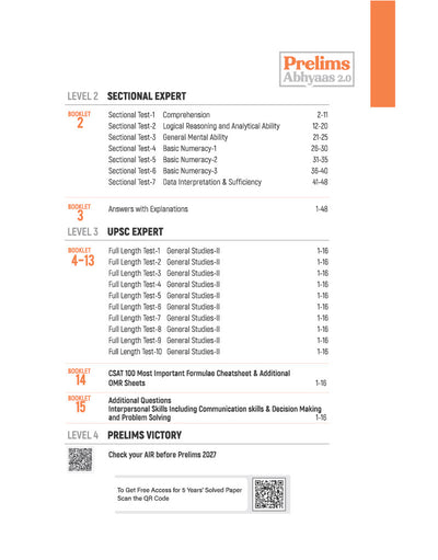 UPSC IAS Prelims 2027 CSAT (General Studies Paper II) Test Series | 30+ Tests with 26 Topical Tests, 7 Sectional Tests & 10 Full-Length Mock Tests | OMR Sheets, AIR Mock Test & 100 Trending Topics