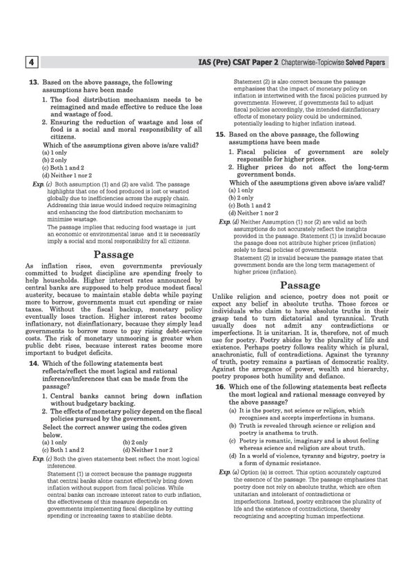 UPSC IAS CSAT General Studies Paper-2 | Topicwise Solved  2025 -2011 | English Medium