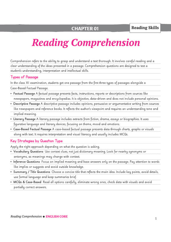 CBSE Chapterwise-Question Bank (2025 - 2016) English Core Class 12th Exam | Other Similar Questions & Value Points | English Medium
