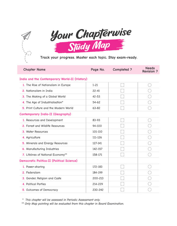 CBSE Social Science Class 10 Chapterwise Question Bank for Board Exam 2027 | 1Chapterwise PYQs with Revision Theory, Detailed Solutions, Exam Tips & Sample Papers as per Latest CBSE Syllabus & Exam Pattern