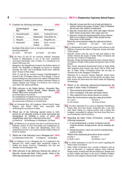 UPSC IAS Prelims chapterwise topicwise PYQs solved papers sample