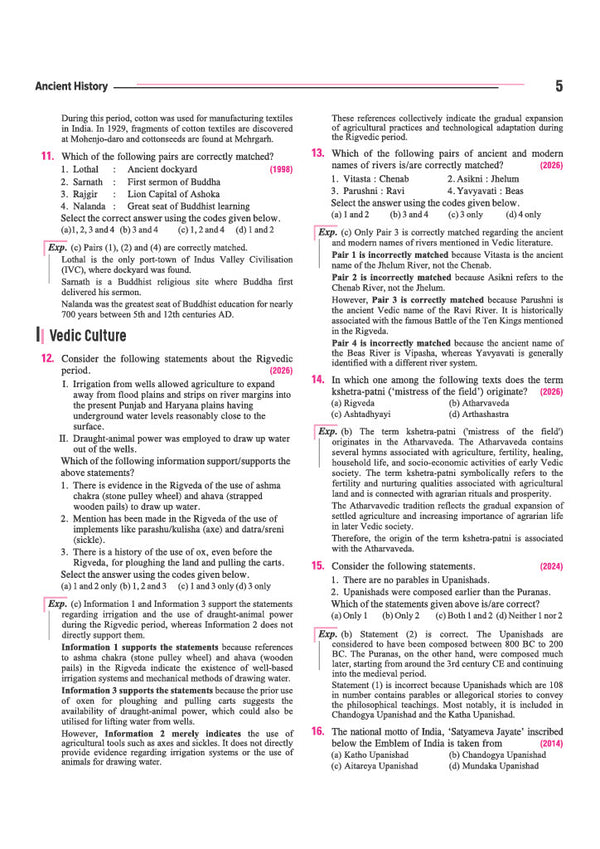 UPSC IAS Prelims chapterwise topicwise PYQs solved papers sample
