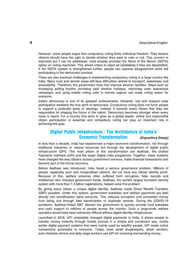 Descriptive English for SSC, Banking (SBI/IBPS), UPSC, State PCS, CAPF, RBI Grade B & Other Competitive Exams | Essay Writing (100+ Topics), Precis, Letter, Report, Email & Paragraph Writing | PYQs, Model Answers & Writing Templates