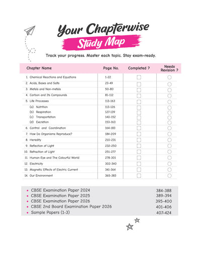 CBSE Science Class 10 Chapterwise Question Bank for Board Exam 2027 | 1Chapterwise PYQs with Revision Theory, Detailed Solutions, Exam Tips & Sample Papers as per Latest CBSE Syllabus & Exam Pattern