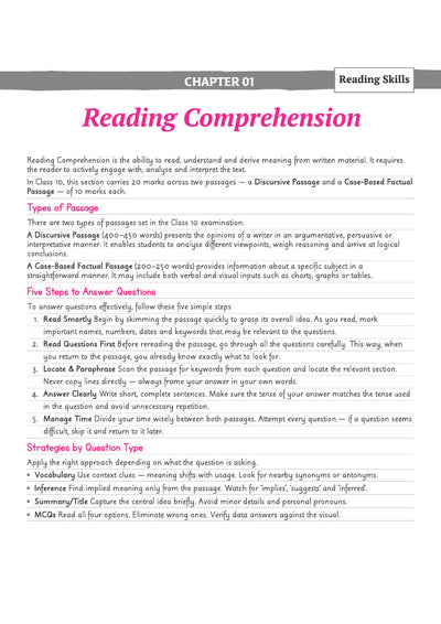 CBSEEnglish Language & Literature Class 10 Chapterwise Question Bank for Board Exam 2027 | 1Chapterwise PYQs with Revision Theory, Detailed Solutions, Exam Tips & Sample Papers as per Latest CBSE Syllabus & Exam Pattern