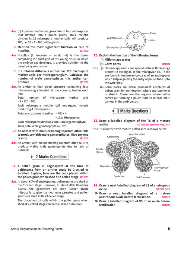 ISC Biology Class 12 Question Bank for Exam 2027 | 26 Years Chapterwise & Topicwise PYQs (2026–2001) with Detailed Step-by-Step Answers, Examiner's Comments, Smart Tips & 3 Sample Papers