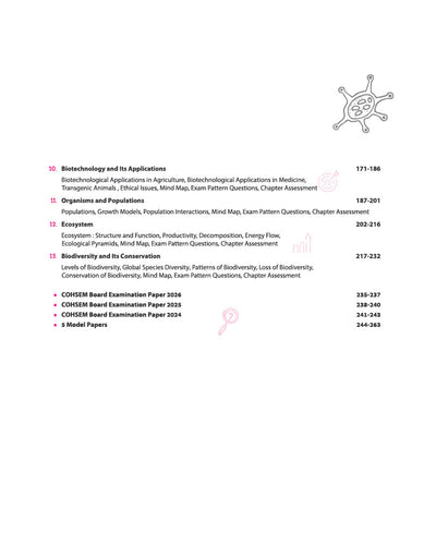 COHSEM Biology Class 12 Question Bank 2027 | 10 Years Chapterwise PYQs (2026–2016) with Revision Notes, Mind Maps, Competency-Based Questions & 5 Model Papers | Council of Higher Secondary Education Manipur