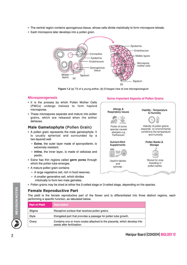 COHSEM Biology Class 12 Question Bank 2027 | 10 Years Chapterwise PYQs (2026–2016) with Revision Notes, Mind Maps, Competency-Based Questions & 5 Model Papers | Council of Higher Secondary Education Manipur