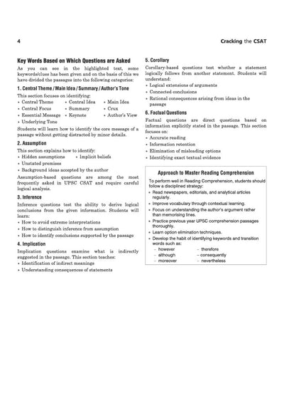 Cracking CSAT Paper 2 table of contents Solved Papers Crack Sets