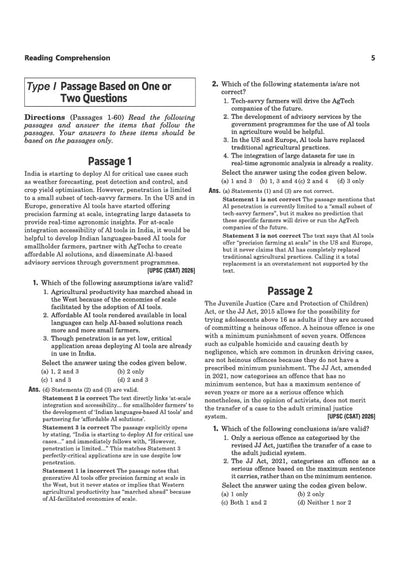 Cracking CSAT Paper 2 table of contents Solved Papers Crack Sets