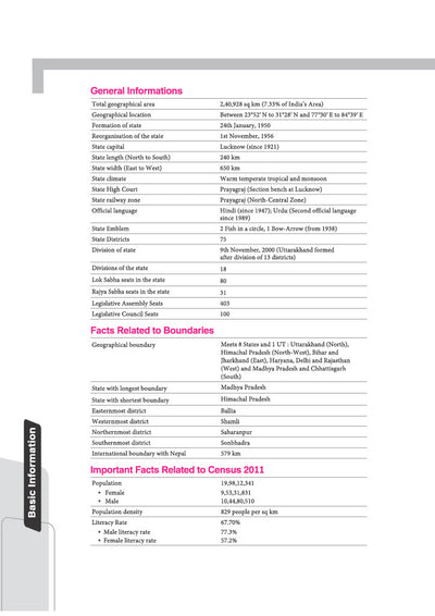 Know Your State Uttar Pradesh (General Knowledge) | Highly Useful for UPPCS, UPSSSC & Other Competitive Exams | With Important Map, Flow charts, Tables, Practice MCQs, PYQs & Budget 2026-27