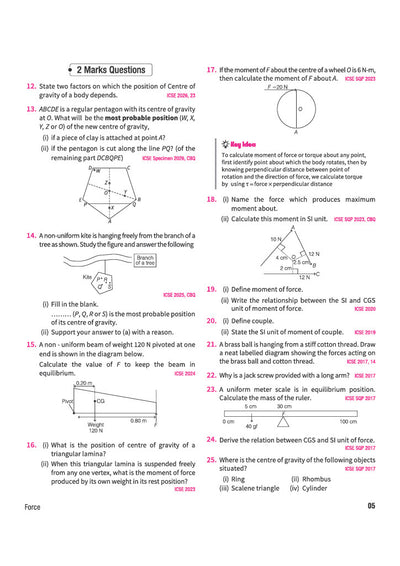 ICSE Physics Class 10 Question Bank for Exam 2027 | 26 Years Chapterwise & Topicwise PYQs (2026–2001) with Detailed Step-by-Step Answers, Examiner's Comments, Smart Tips & 3 Sample Papers