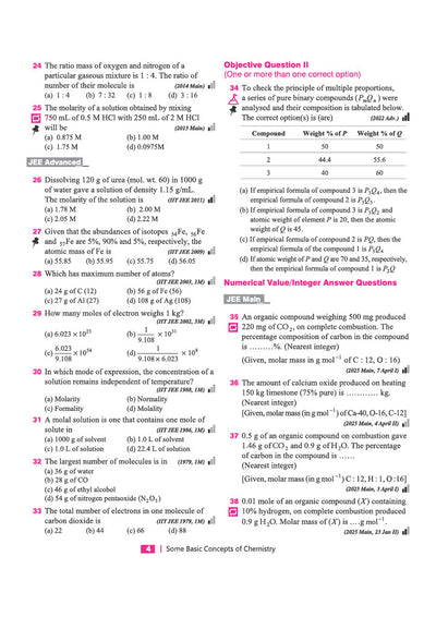 JEE Advanced JEE Main Chemistry chapterwise PYQs sample
