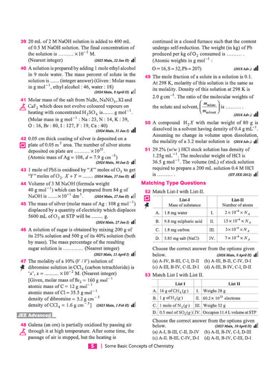 JEE Advanced JEE Main Chemistry chapterwise PYQs sample