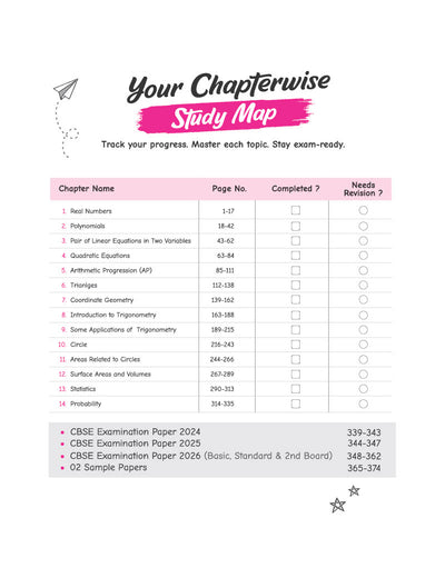 CBSE Mathematics Class 10 Chapterwise Question Bank for Board Exam 2027 | 1Chapterwise PYQs with Revision Theory, Detailed Solutions, Exam Tips & Sample Papers as per Latest CBSE Syllabus & Exam Pattern