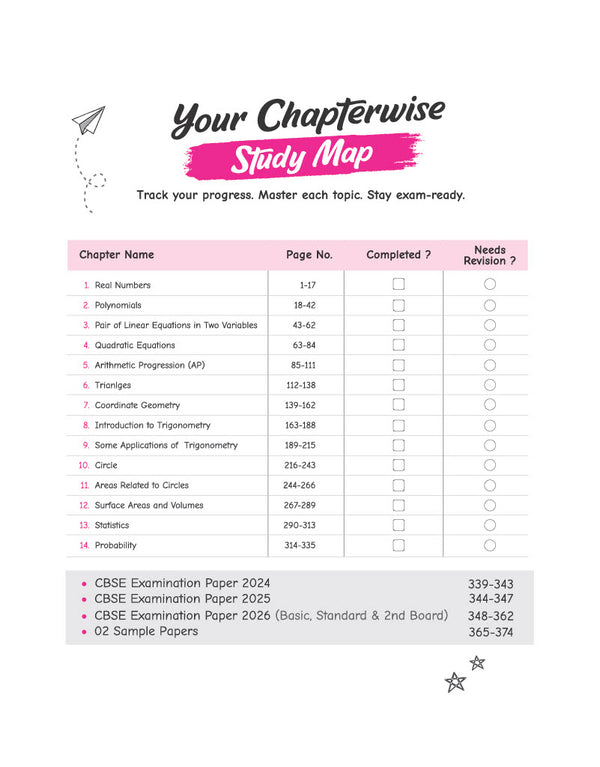 CBSE Mathematics Class 10 Chapterwise Question Bank for Board Exam 2027 | 1Chapterwise PYQs with Revision Theory, Detailed Solutions, Exam Tips & Sample Papers as per Latest CBSE Syllabus & Exam Pattern