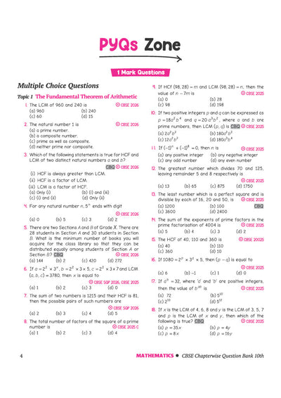 CBSE Mathematics Class 10 Chapterwise Question Bank for Board Exam 2027 | 1Chapterwise PYQs with Revision Theory, Detailed Solutions, Exam Tips & Sample Papers as per Latest CBSE Syllabus & Exam Pattern