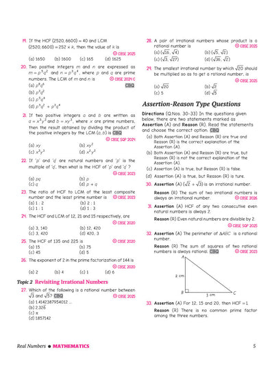 CBSE Mathematics Class 10 Chapterwise Question Bank for Board Exam 2027 | 1Chapterwise PYQs with Revision Theory, Detailed Solutions, Exam Tips & Sample Papers as per Latest CBSE Syllabus & Exam Pattern